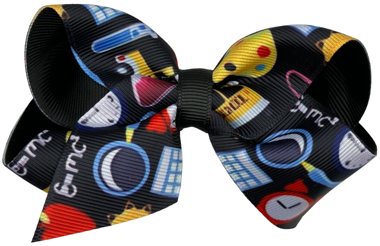All about School Grosgrain Hair Bow