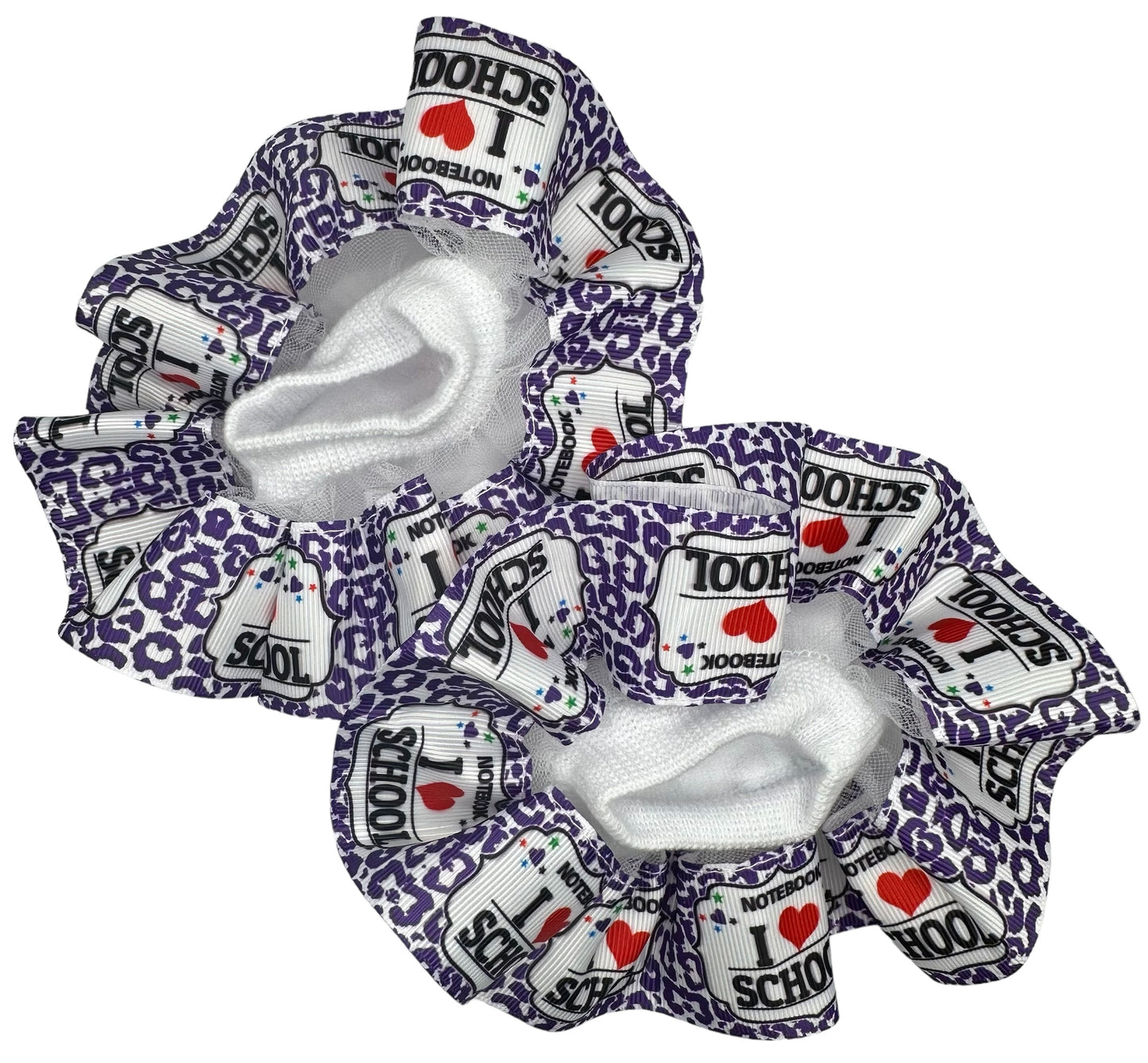 Composition purple ruffled socks