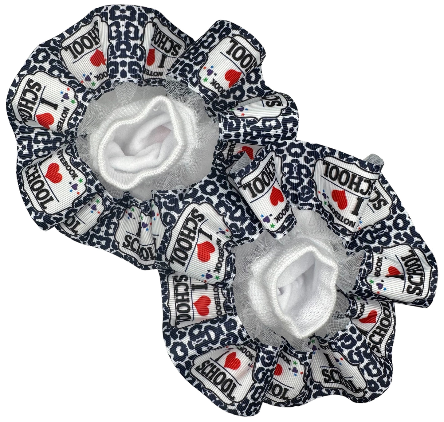 Composition navy ruffled socks