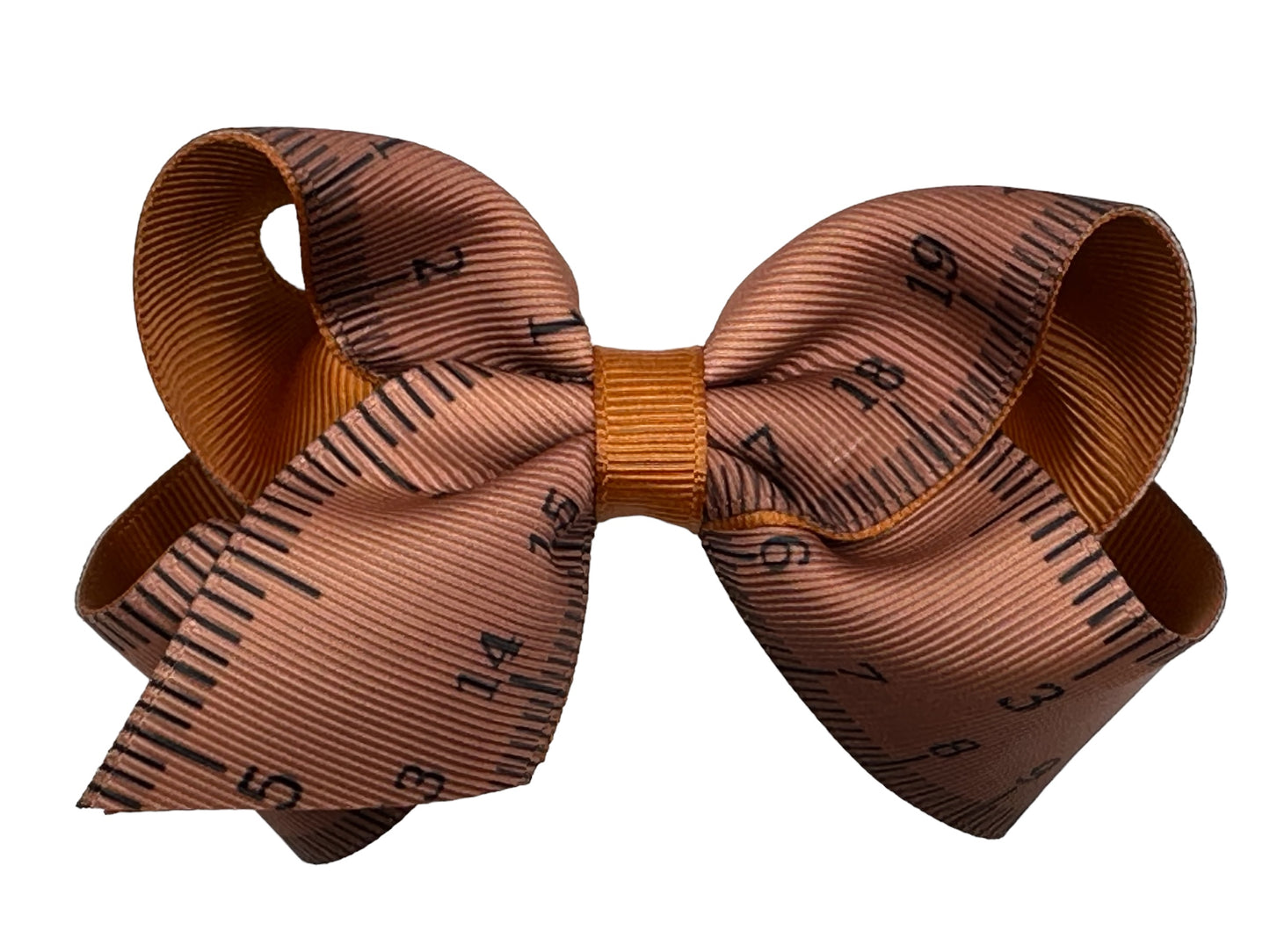 Ruler Printed Grosgrain Hair Bow