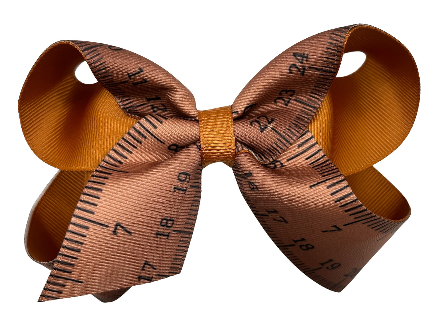 Ruler Printed Grosgrain Hair Bow