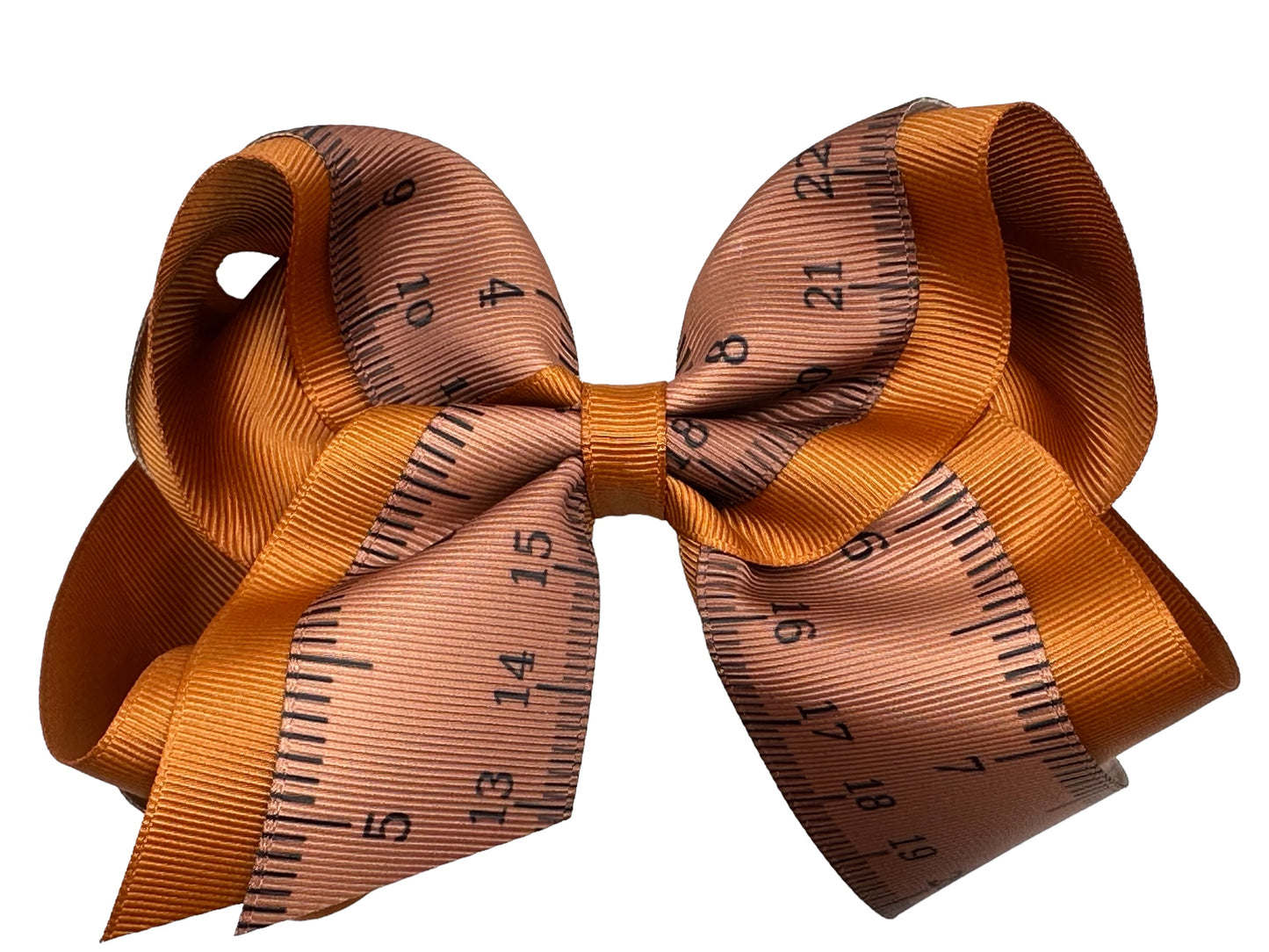Ruler Printed Grosgrain Hair Bow