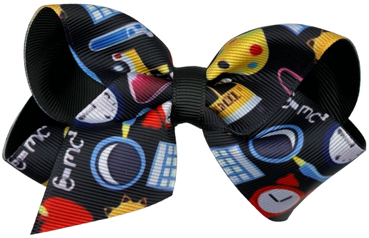 All about School Grosgrain Hair Bow