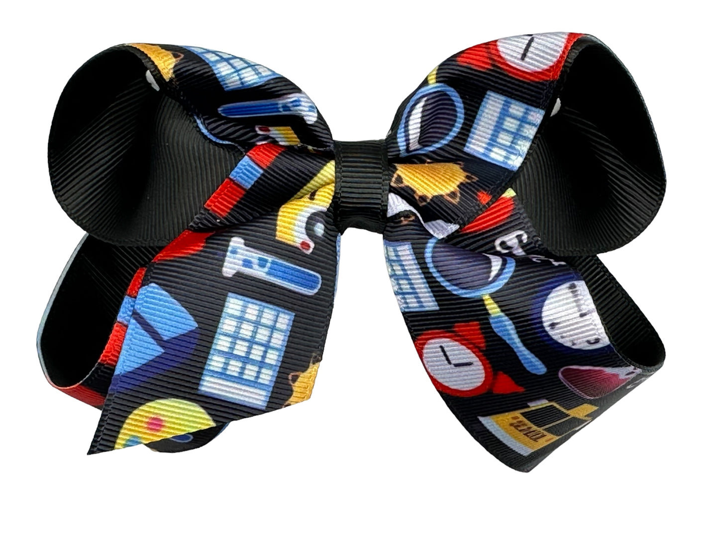 All about School Grosgrain Hair Bow