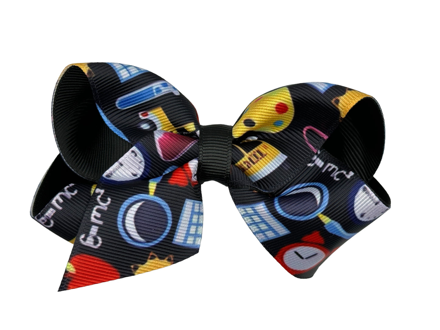 All about School Grosgrain Hair Bow