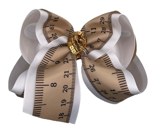 Ruler (Khaki) Hair Bow