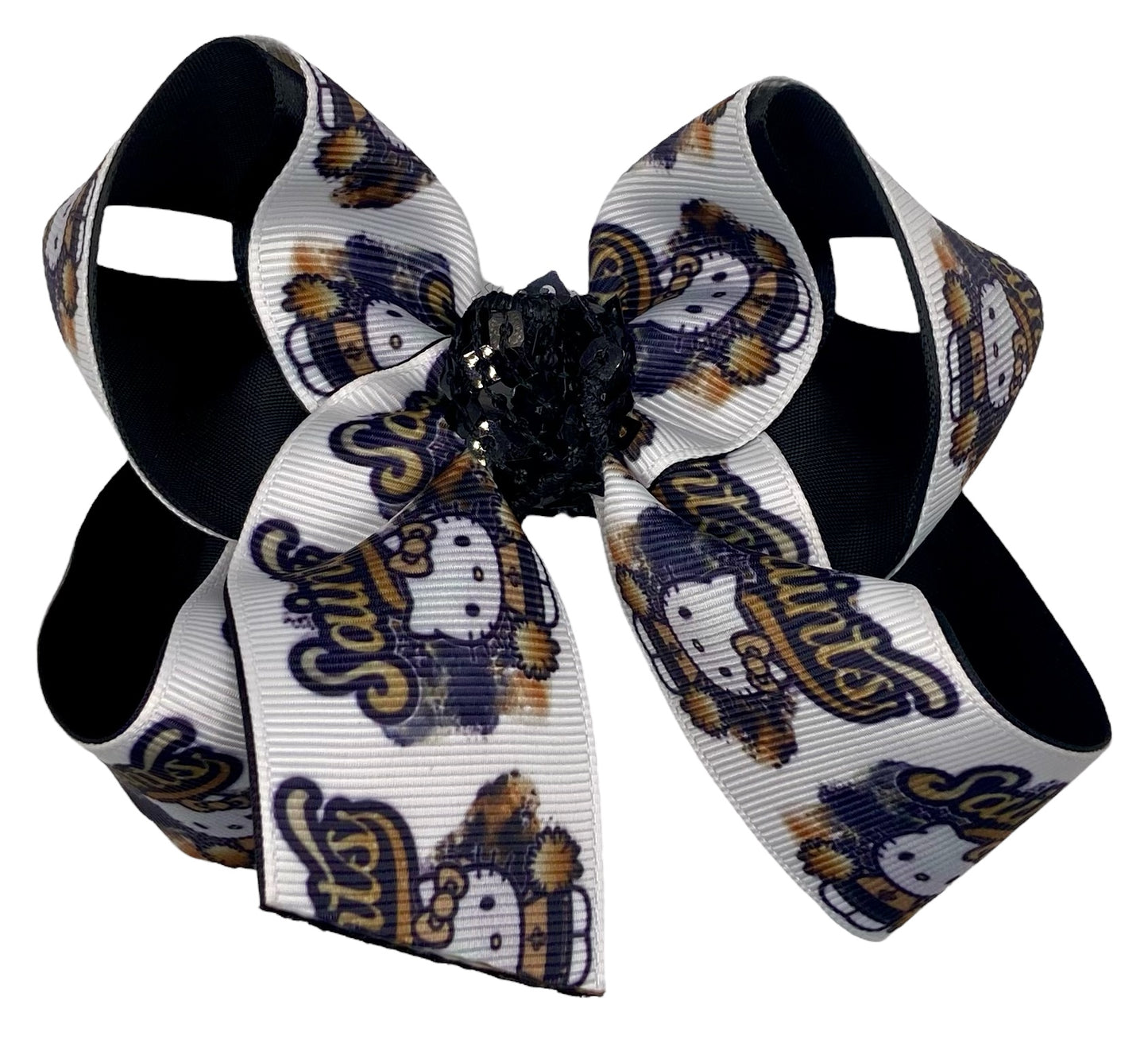 Black & Gold Kitty Hair Bow