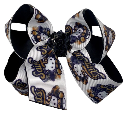Black & Gold Kitty Hair Bow