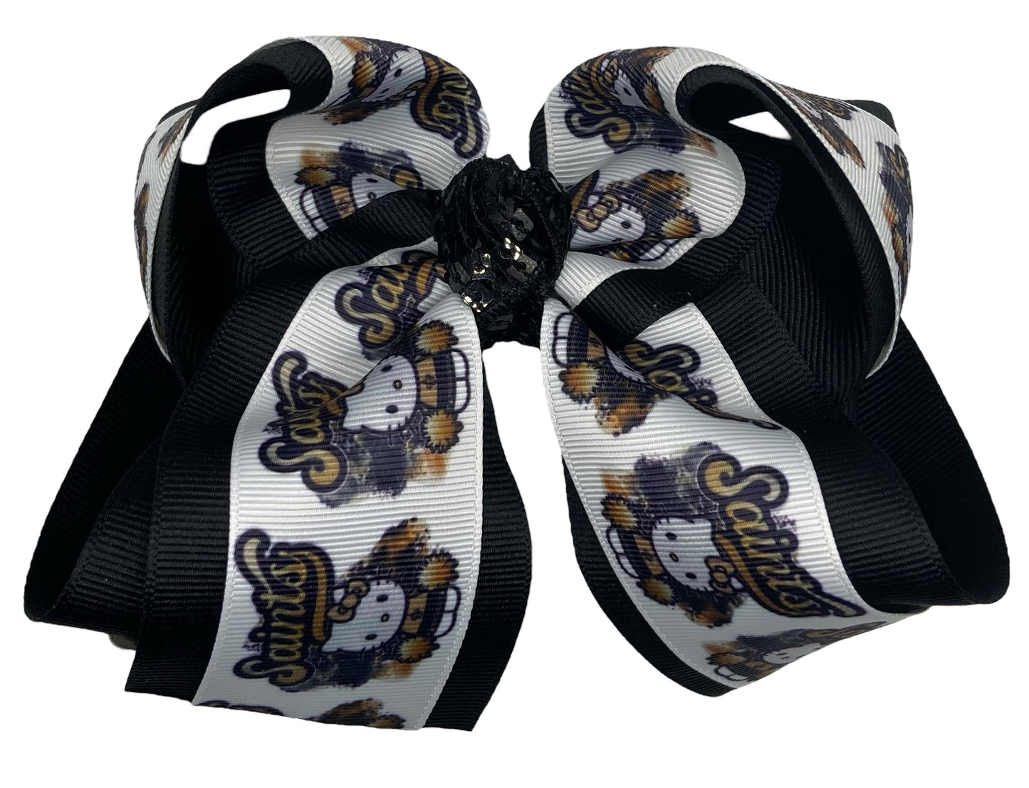 Black & Gold Kitty Hair Bow