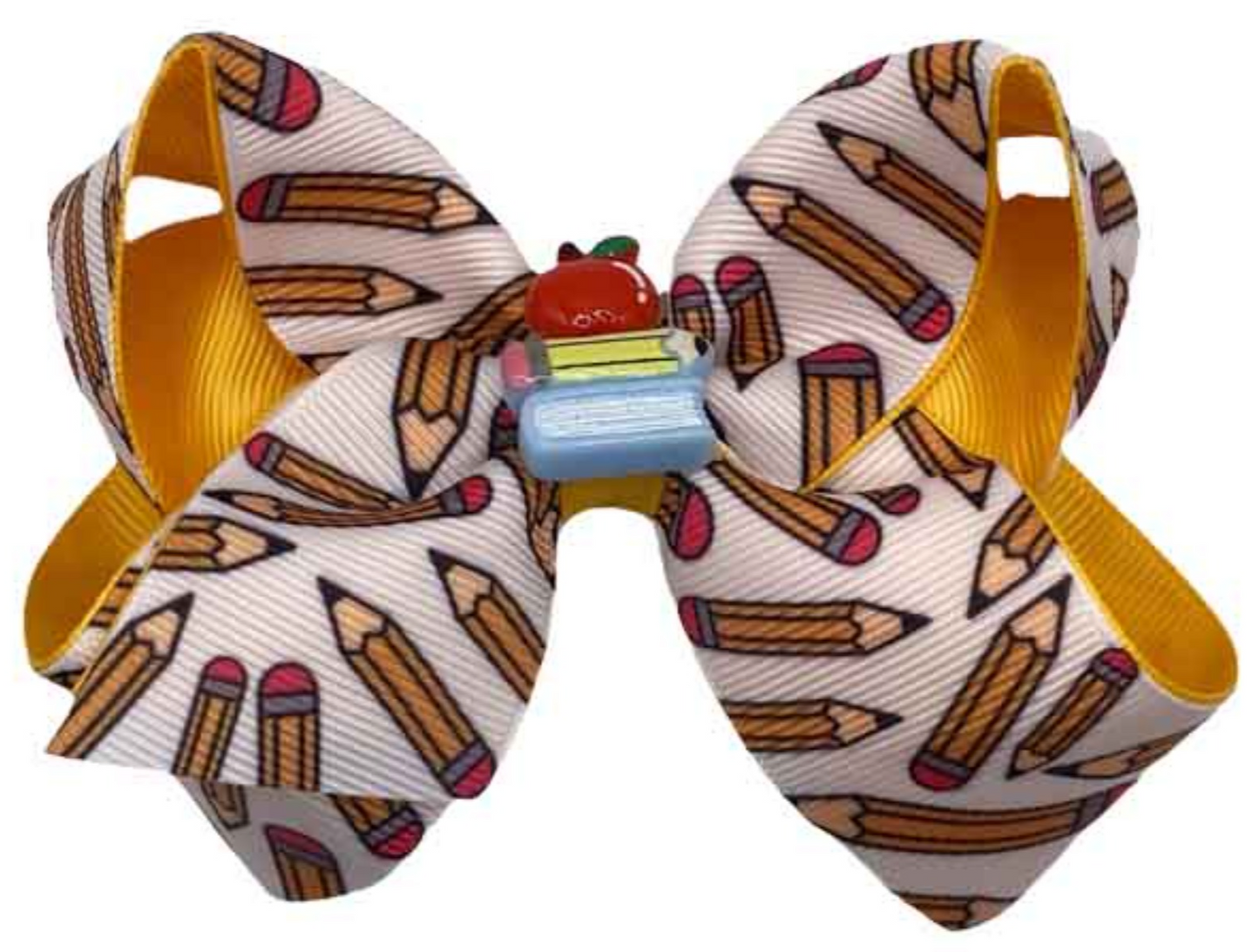 Pencils Everywhere Printed Hair Bows