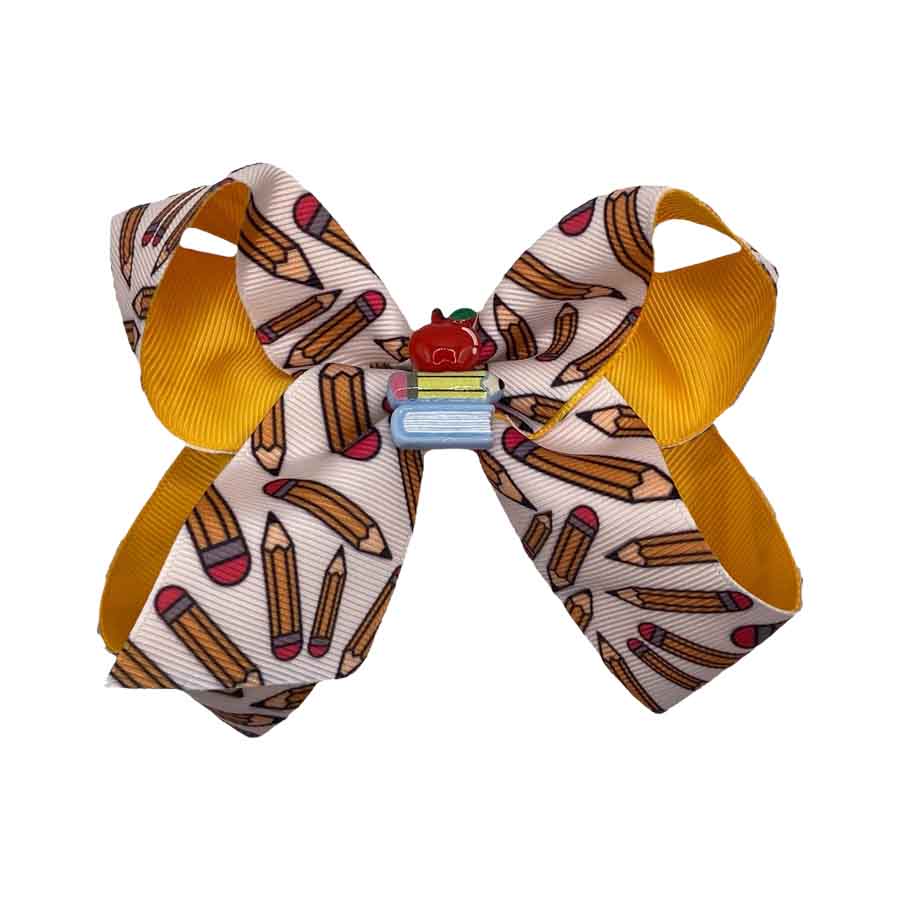 Pencils Everywhere Printed Hair Bows